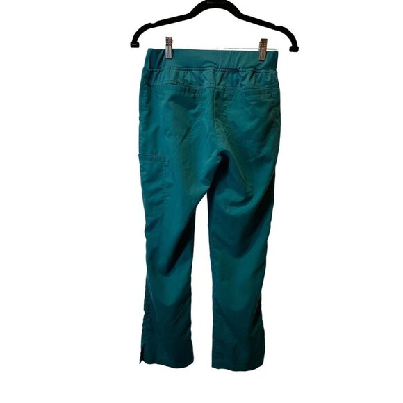 Greys Anatomy Barco Women's Drawstring Scrub Pants XSP Teal Mia 6 Pocket Cargo - Picture 2 of 7